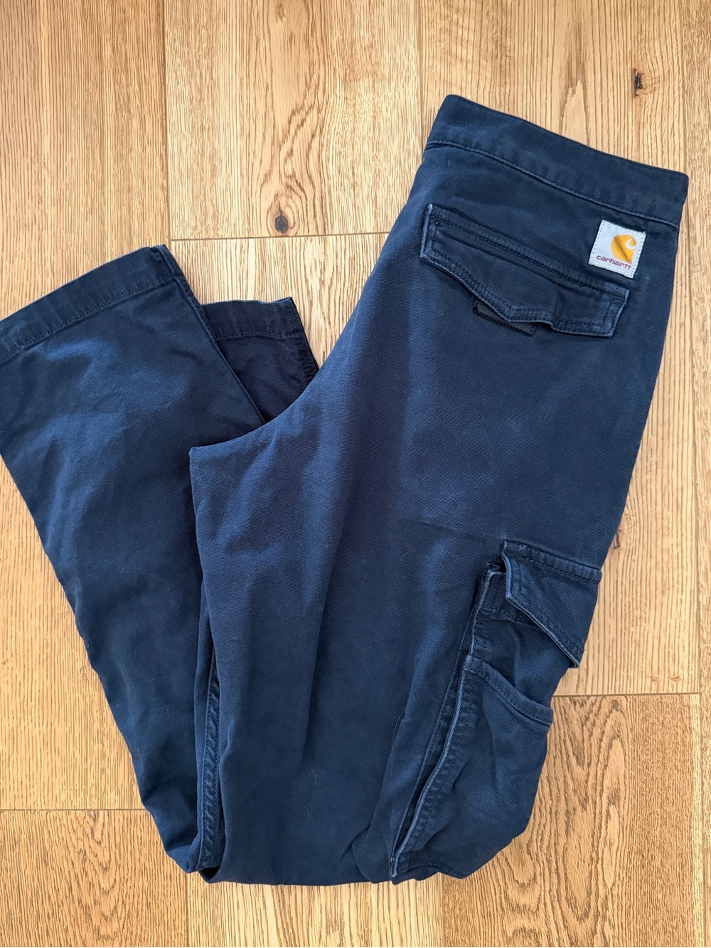 Carhartt Rugged Flex Relaxed Fit Canvas Cargo Work Pant Navy - 30